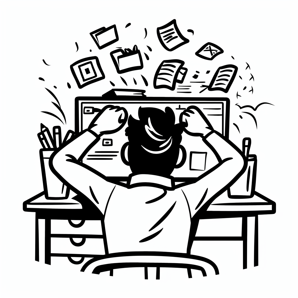 Boss stressed about not finding files