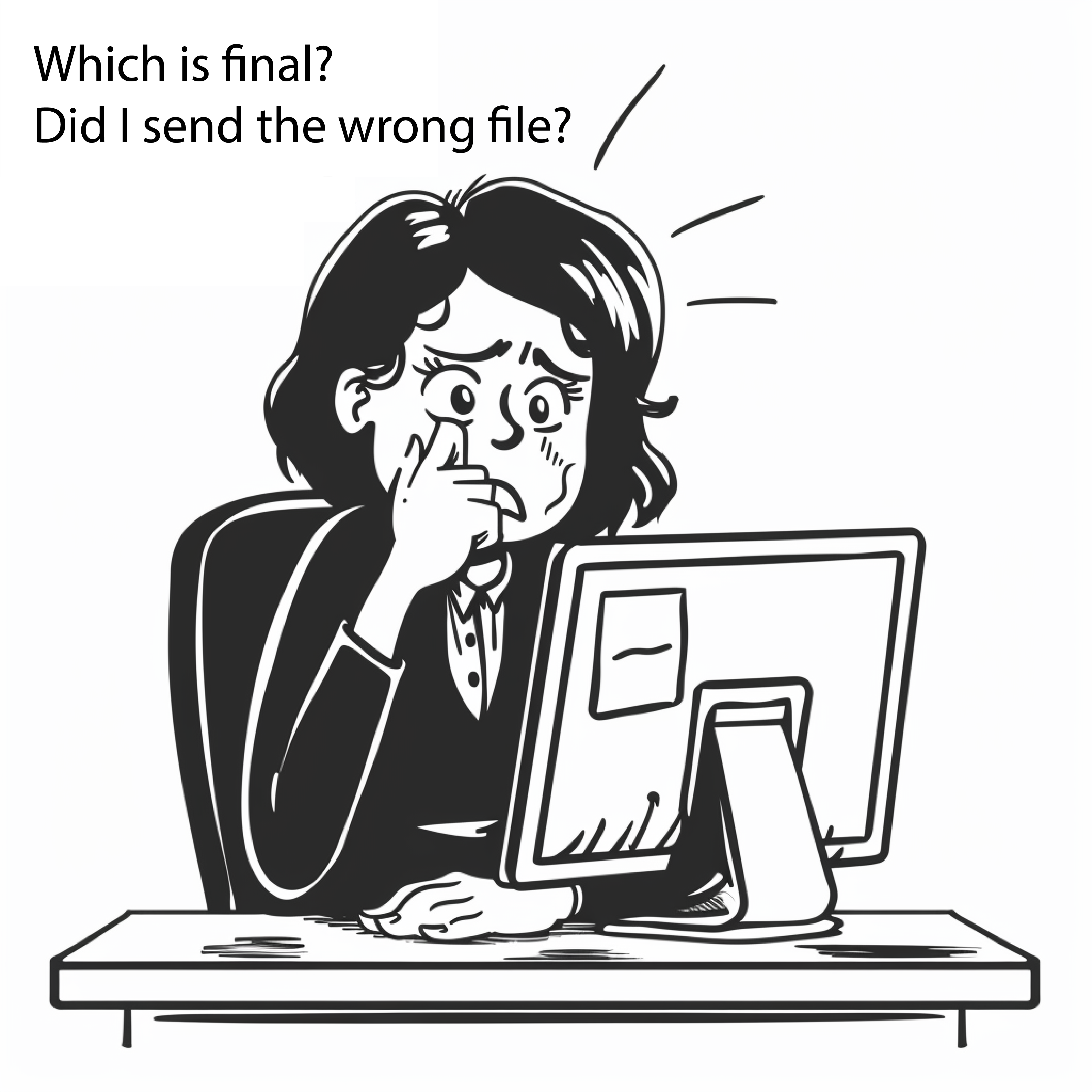 Lady stressed with problem